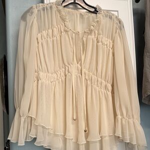Elegant Cream Women's Blouse